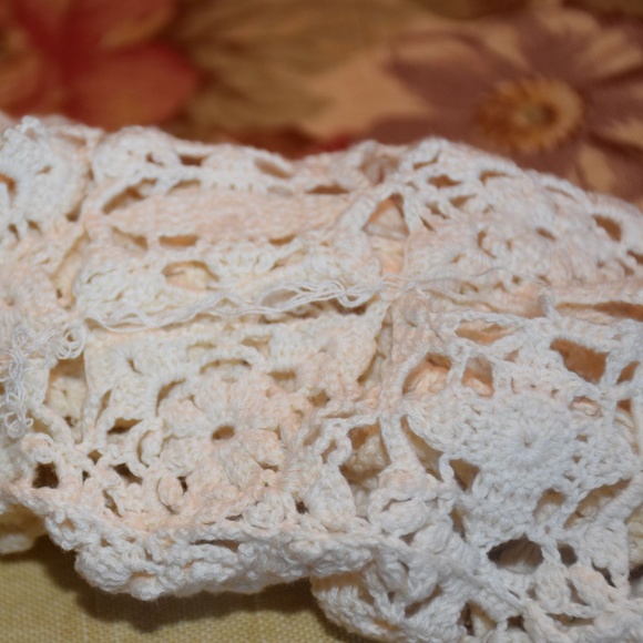 Hand Knit Ralph Lauren Crochet Cardigan Size Small - Picture 7 of 8